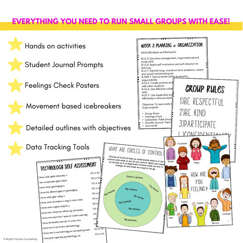 Group Curriculum BUNDLE II 10 Counseling Small Groups
